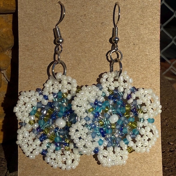 Beaded Flower Earrings – Colorful Floral Charm Jewelry