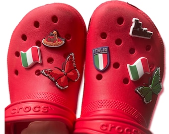 Italian Croc Charms the Godfather Spaghetti Italian Flag and Soccer Etsy UK