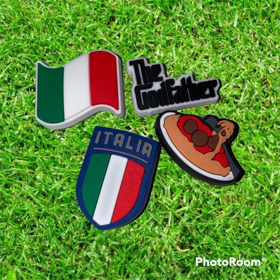 Italian croc charms The Godfather spaghetti Italian flag and soccer Etsy Italia