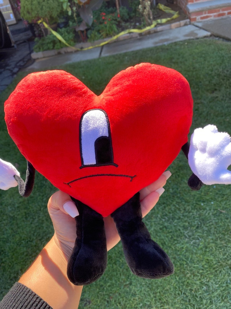 Un Verano Sin Ti 10' Plushie Bad Bunny Red Heart Plushy Etsy UK