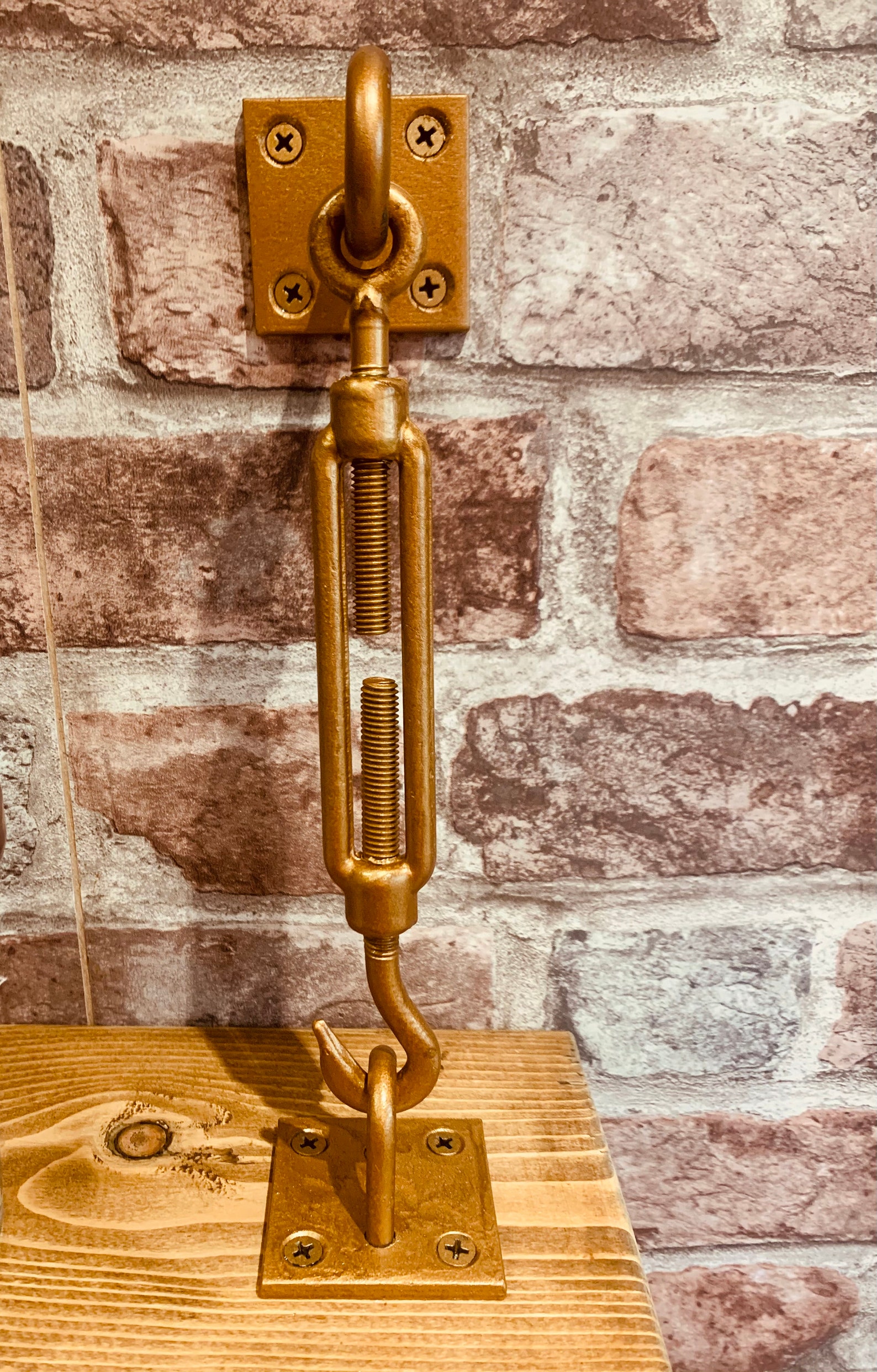 Set of 2 unique industrial Turnbuckle shelving bracket sets Etsy