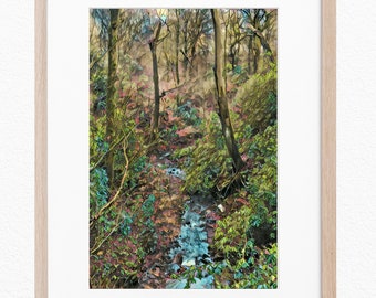 Smithills Bolton Woodland Forest Walk Abstract Photography Digital Filtered Print / Wall Art 12x8 inches PRINT ONLY