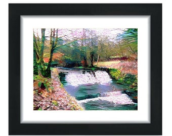 Barrow Bridge Dean Brook River Smithills Bolton Photography Digital Filtered Print / Wall Art / Interior Design10x8 inches PRINT ONLY