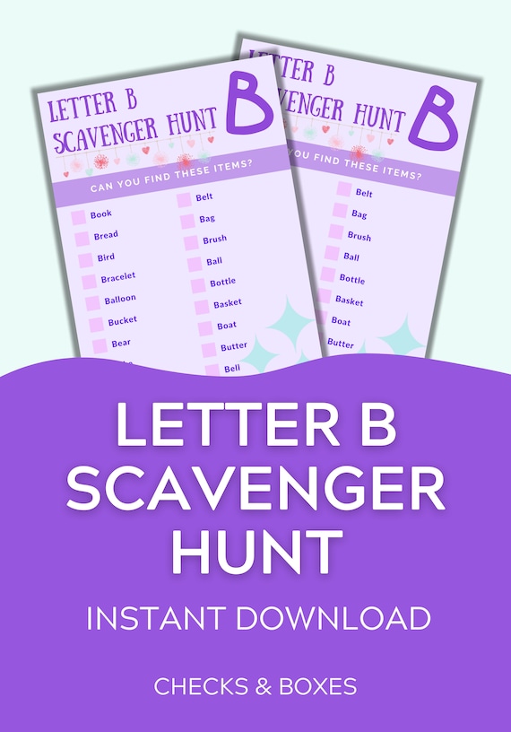 Scavenger Hunt For Preschoolers Printable Rainy Day Activity