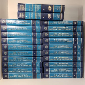 The University Society Encyclopedia 20 Volume Set. Includes Funk and Wagnalls Dictionary, 2 Volume Set. Vintage 1977 Encyclopedia Set.
