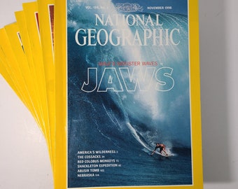 National Geographic Magazines. 1997-1998. Assorted Past Issues of Vintage Magazines. Collectible Magazines. As Is. Used. Sold Separately.