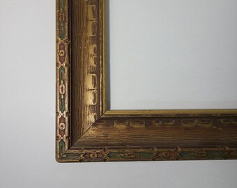 Vintage 8x10 7/8" Wood Painted Frame w/non-glare glass. Home Decor. Farmhouse Decor.