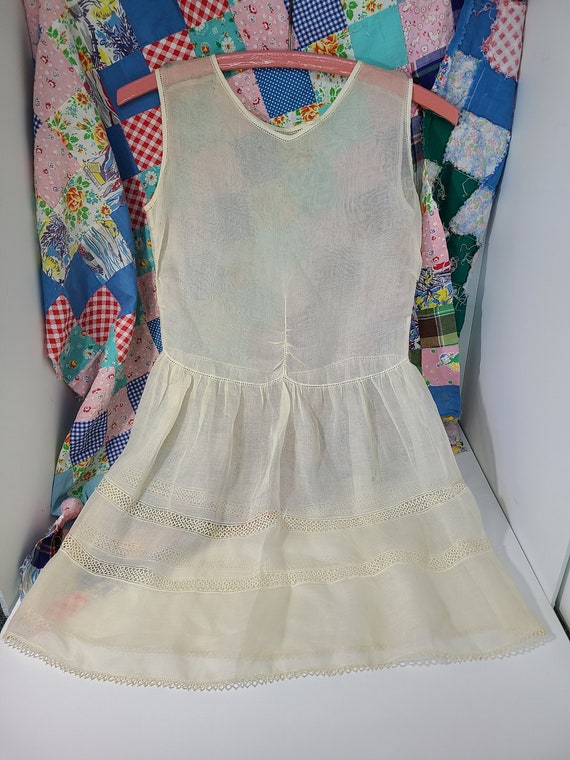 Antique Girls Cotton Dress Slip. Size 8 Vintage Gi