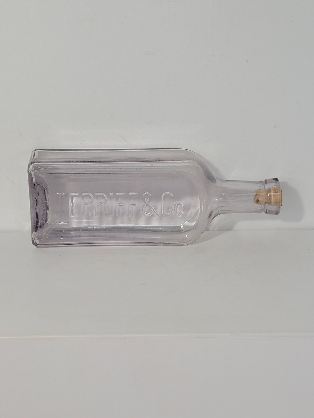 Antique Glass Tonic Bottle. Collectible Amethyst Glass. Etsy