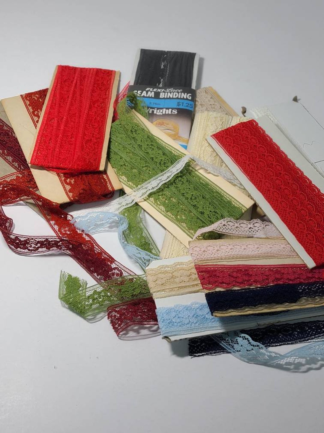 Assorted Vintage Lace Seam Binding. Lot of Variety of Colors Etsy