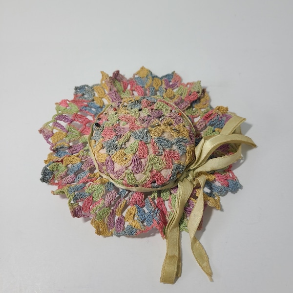 Antique Hand Crocheted Pincushion.