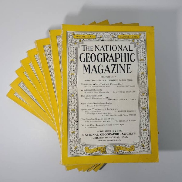 Old National Geographic Magazines - Etsy