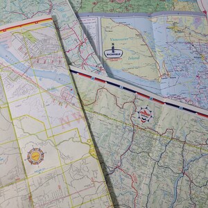 Lot of 10 Assorted Travel Maps. Vintage Travel Maps. Map bundle. Scrapbooking. Papercrafts. Collage.
