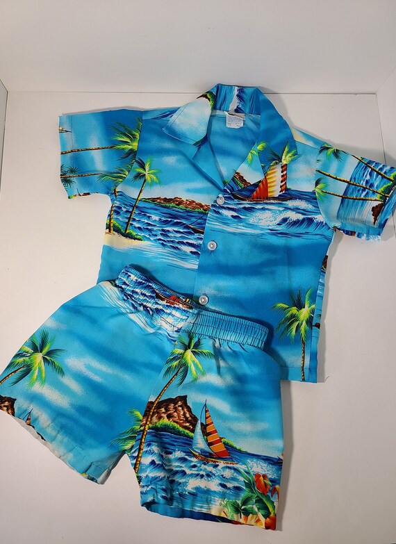 Hawaiian Children's Shirt and Shorts Set. Kids Ha… - image 8