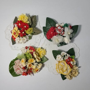 Vintage Flower Corsages. Vintage millinery. Vintage Hat Flowers. Sold Individually. Choose your selection.