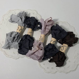5 Yards Crinkled Seam Binding Ribbon. 1 Yard cuts of Assorted Rayon Crinkled Ribbon.