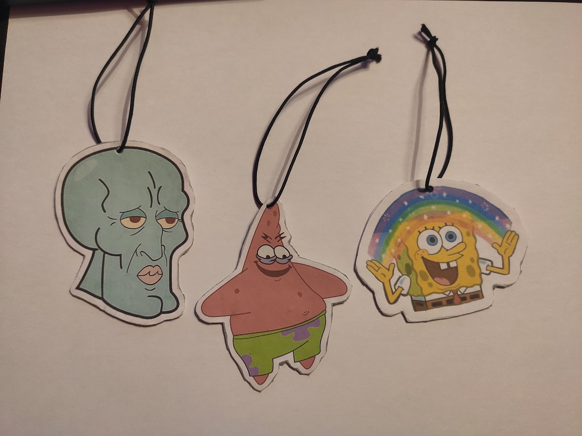 Spongebob Air Fresheners Squidward and Patrick Star Etsy India