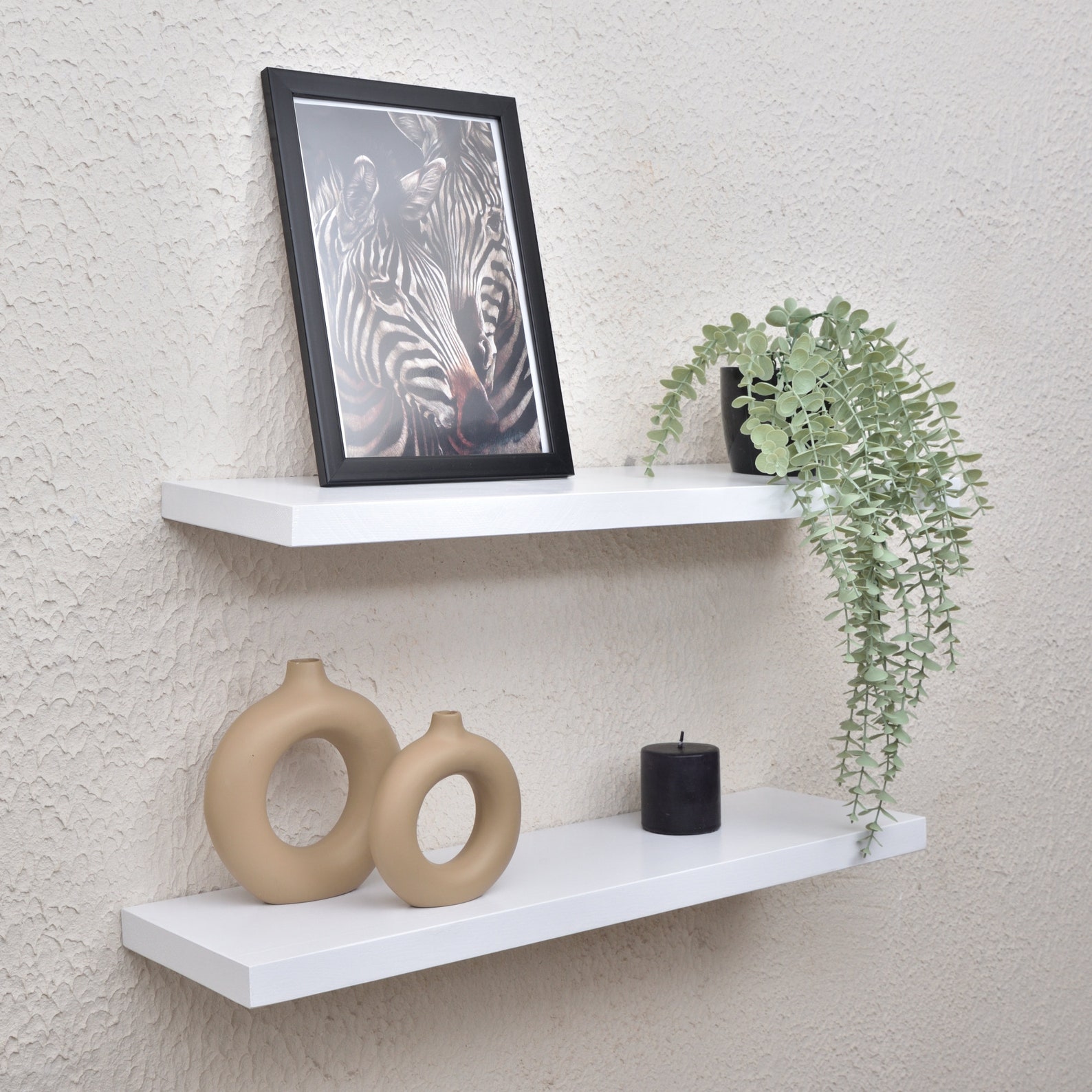 White Floating Shelves Book Shelves Floating Wood Shelves Etsy