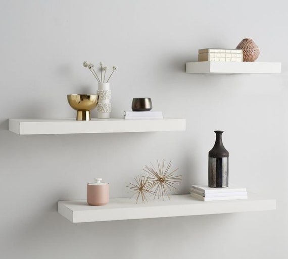 White Floating Shelves Book Shelves Shelves for Bedroom Etsy UK