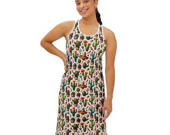 Cinco de Mayo Women's Dress - All-Over Cactus & Chili Print - Comfortable and Stylish Festival Wear