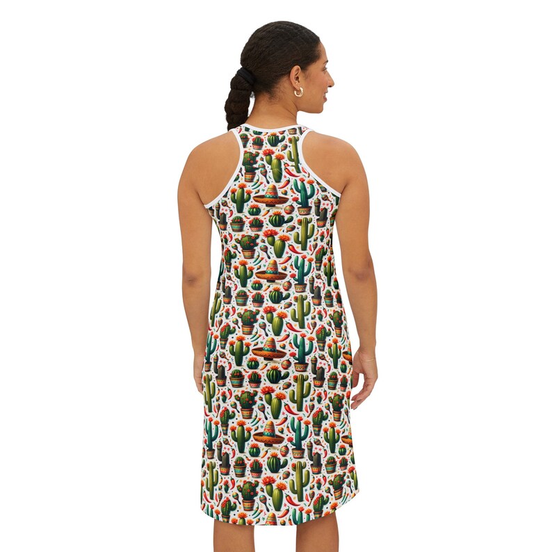 Cinco de Mayo Women's Dress All-Over Cactus & Chili Print Comfortable and Stylish Festival Wear zdjęcie 4