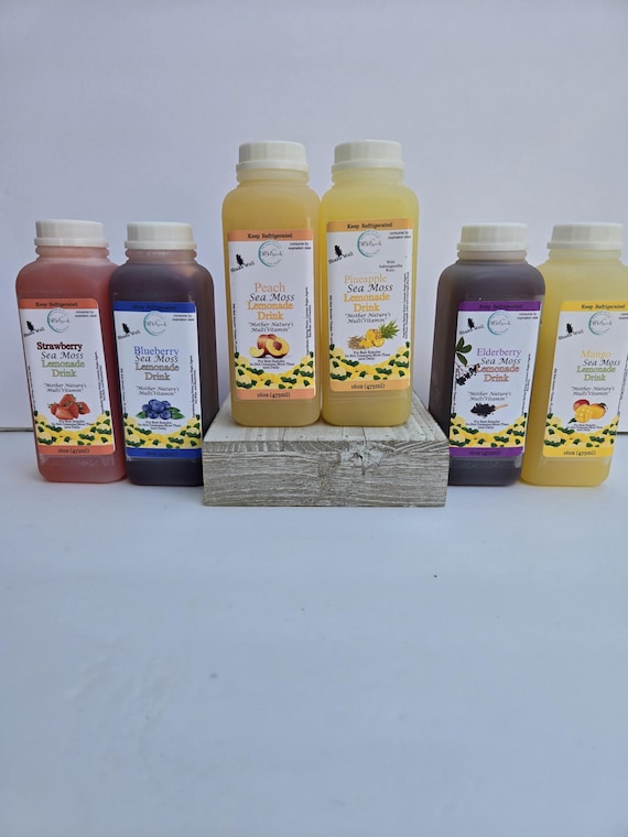 Sea Moss Infused Lemonade Drink, Natural Flavors (16oz Bottle)