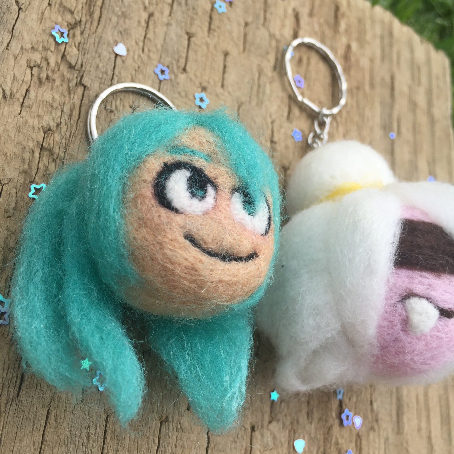 Custom Needle Felted Anime Keychain Etsy