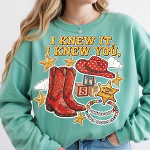 High resolution Taylor Swift TS5 Toy Story mashup PNG digital download
with sparkle stars, alphabet blocks and retro western yellow typography