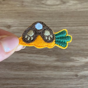 Osterhase mit Möhre Filzdatei, Frühlingshase Stickdatei