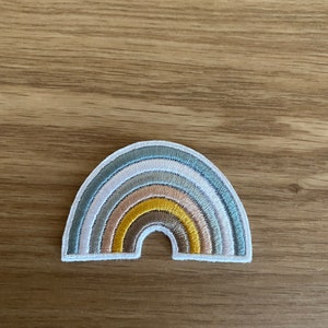 Boho rainbow patch machine embroidery feltie file, Rainbow applique ITH, Machine embroidery design, Digital download