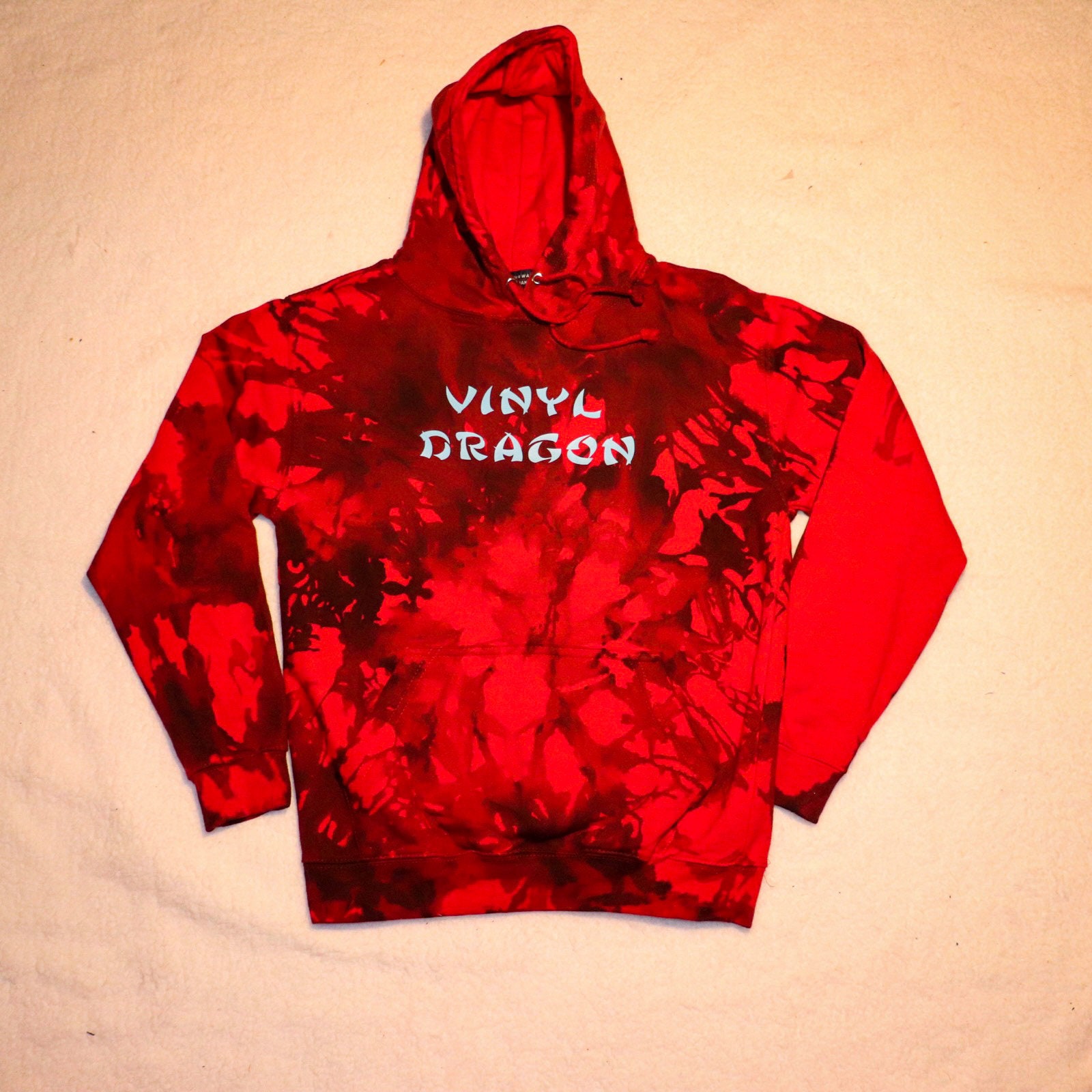 Red/Black Tie Dye Hoodie Etsy