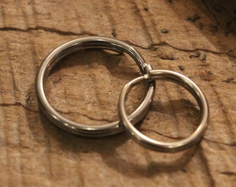 Round Solid Stainless Steel Split Rings, Small Or Large, Puppy ID Tag, Pet Tag, Funky Pet ID