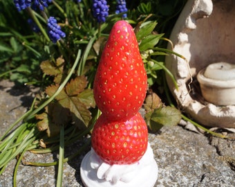 Strawberry feels forever Plug/Dildo - handcrafted and handpainted silicone plug/dildo from Suendwaren-Konditorei