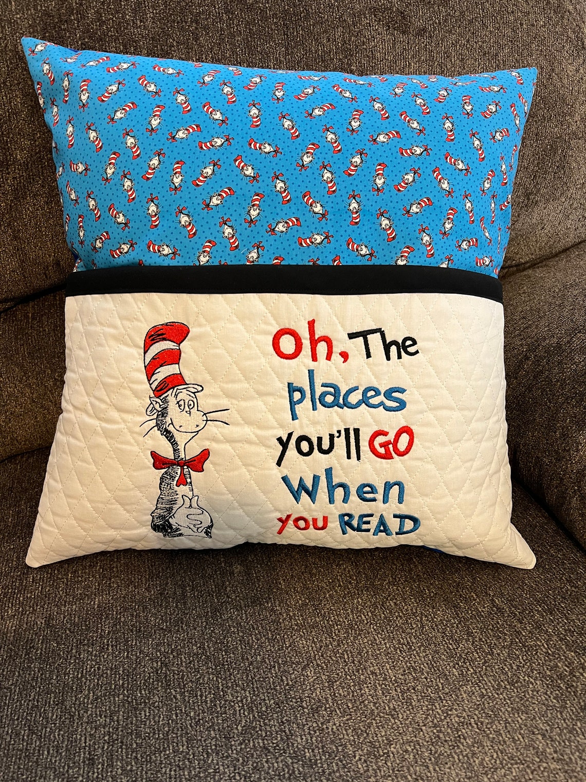 Dr. Seuss Reading Pillow Etsy