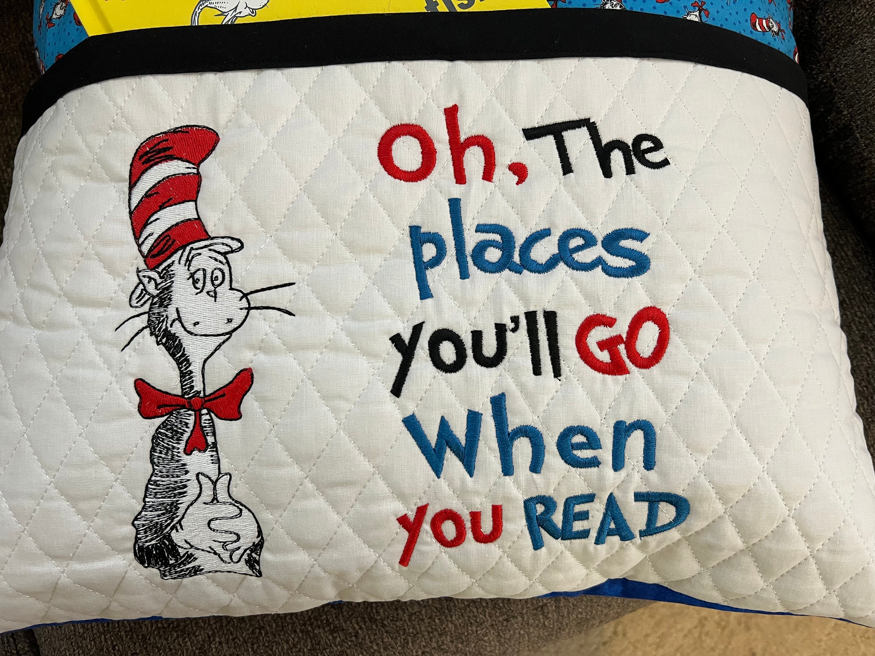 Dr. Seuss Reading Pillow Etsy