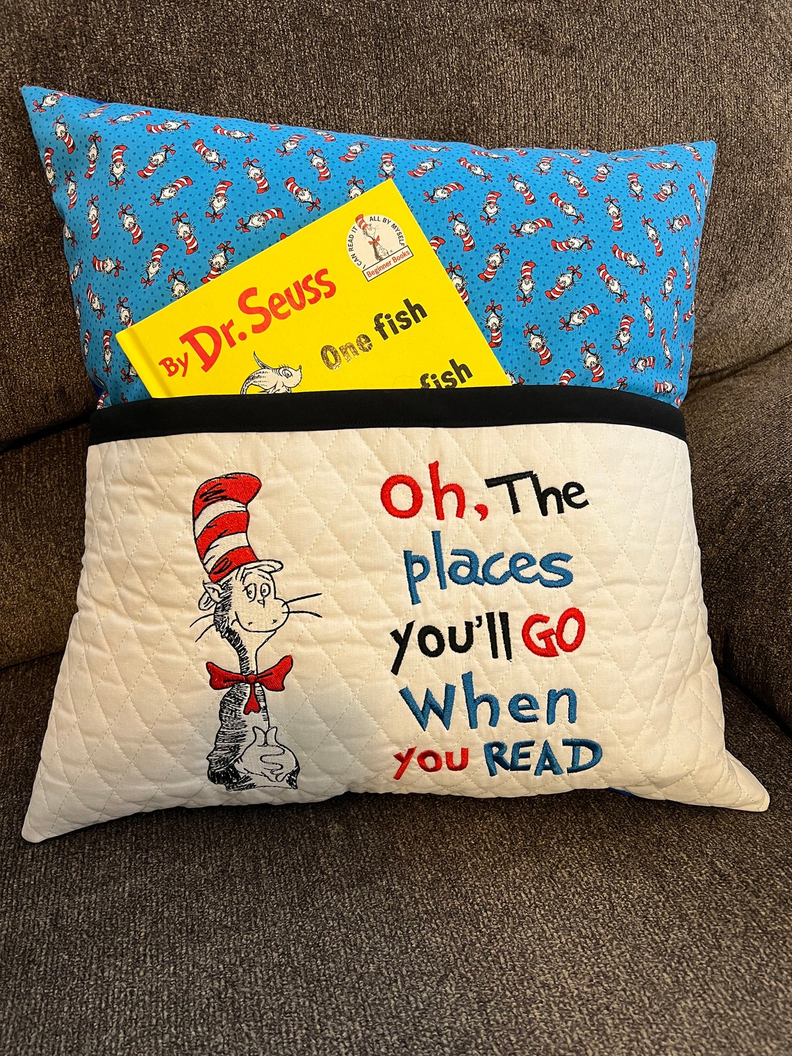 Dr. Seuss Reading Pillow Etsy