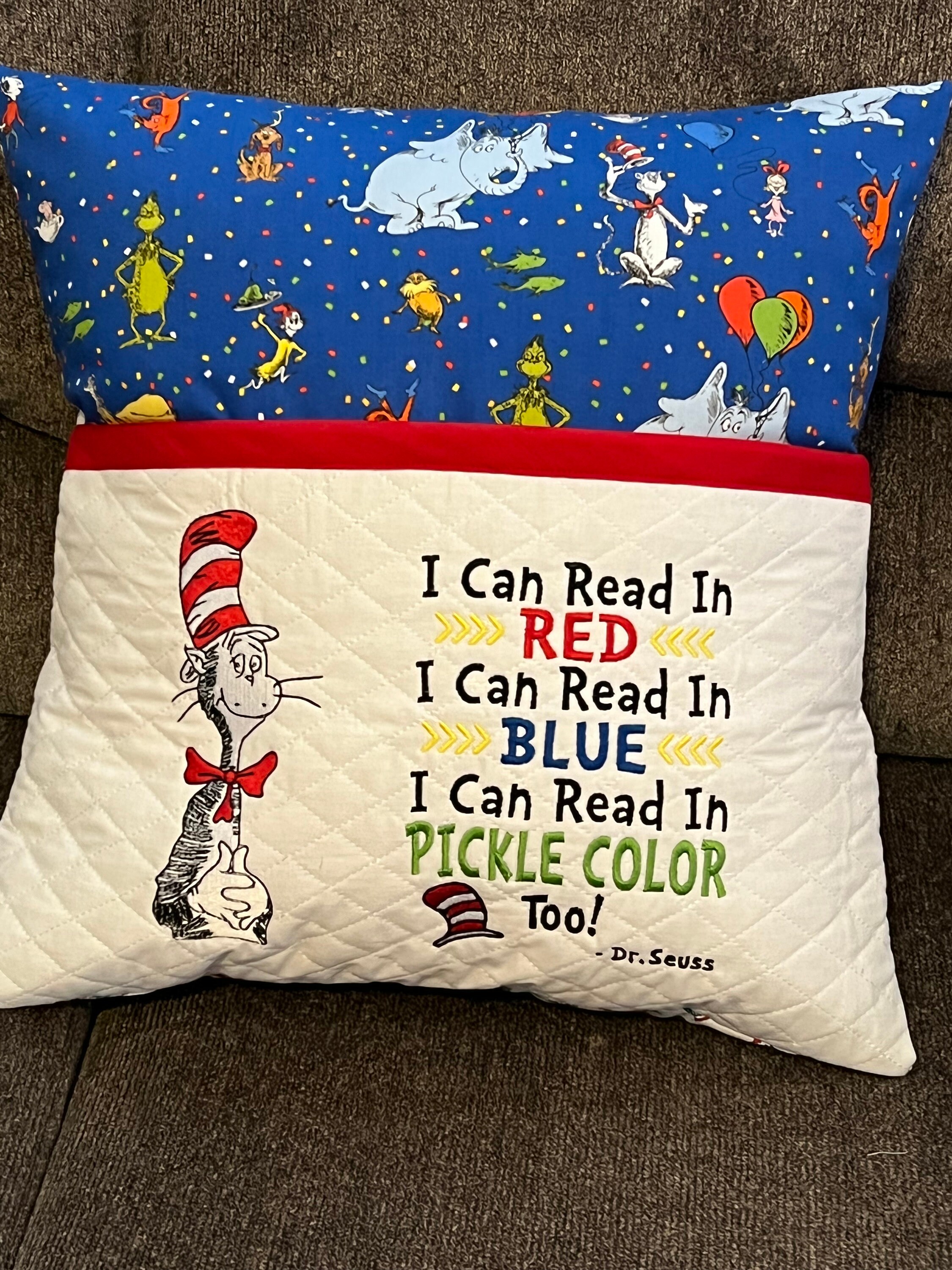 Dr. Seuss Reading Pillow Etsy