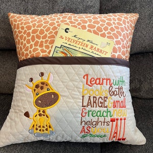 Giraffe Reading Pillow - Etsy