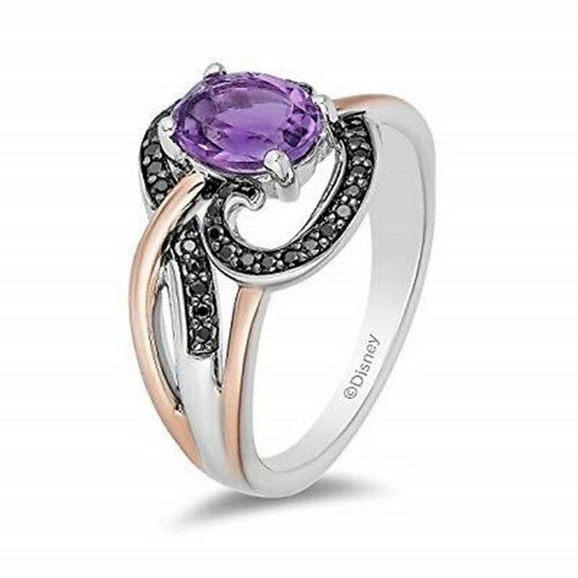 Enchanted Disney Amethyst Ursula Ring Love Engagement Ring Etsy