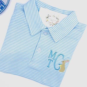Patriotic Flag Boys Toddler Cornflower Blue Stripe Polo Short Sleeved Quality Soft Cotton Blend Sizes 12 mo - 14 yrs zdjęcie 3