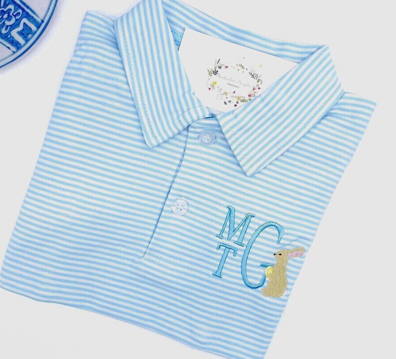 Patriotic Flag Boys Toddler Cornflower Blue Stripe Polo Short Sleeved Quality Soft Cotton Blend Sizes 12 mo - 14 yrs zdjęcie 3