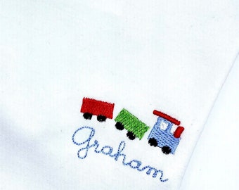 Choo Choo Train T Shirt Boys or Girls Short Sleeve Long Sleeve Boutique Quality Cotton White. Custom Colors. 12 mo - 8