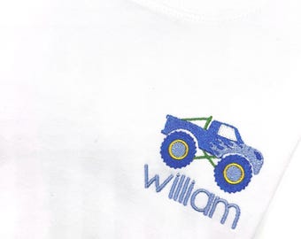 Monster Truck T Shirt  Boutique Cotton, Custom Colors Sizes 12m -10 yr