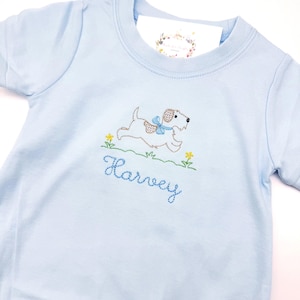 Personalized Baby Boy Bubble T Shirt Bubble LS or SS Soft Cotton Light Blue 6m to 2t