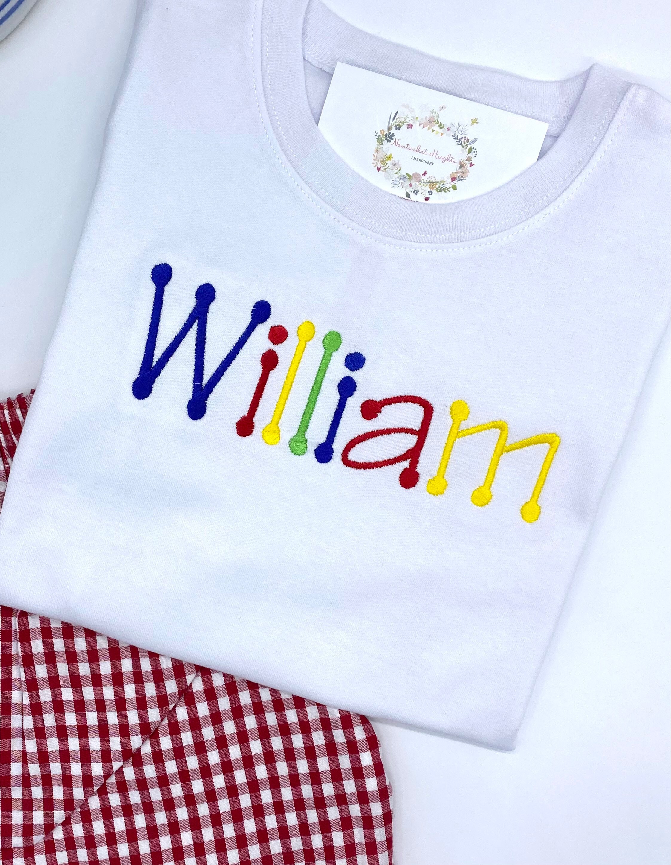 Back to School Boys Girls T Shirt Unisex Monogram Short Sleeve Boutique Quality Cotton White. Custom Colors. 12 mo - 10