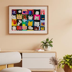 Animal patchwork, Art print