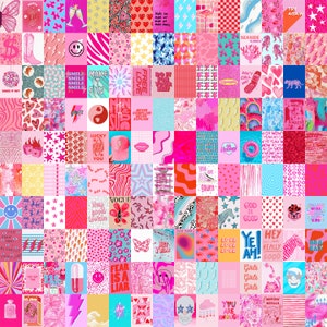 Rosa Preppy Wand-Collage - Preppy Zimmer Dekor, 150 JPGs Bild 2