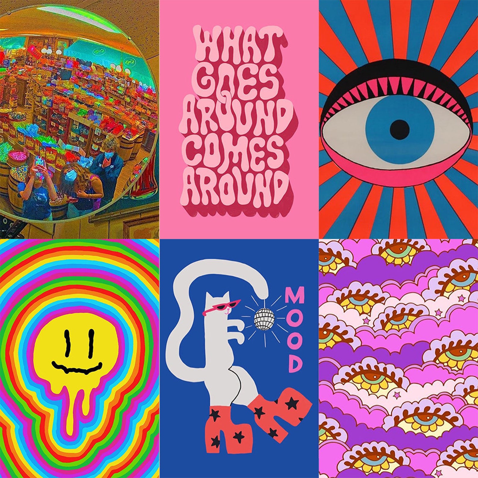 Indie WandCollage Kit Kidcore Aesthetic Indie Poster Etsy