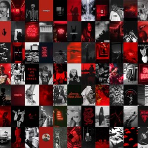 Mailed Dark Red Grunge Wall Collage 50 100 Photos Photo Etsy Australia
