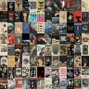 Kit de colagem de parede com tema grunge de fadas, decoração de quarto grunge, pôsteres vintage, pôsteres de fadas grunge, 100 JPGs para download digital de colagem de parede